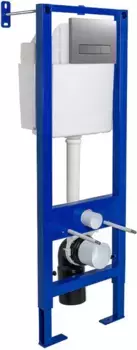 Инсталляция для унитаза Berges Atom Line 410 040344 с кнопкой смыва, матовый хром