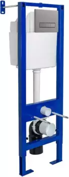 Инсталляция для унитаза Berges Atom Line 410 040345 с кнопкой смыва, никель матовый