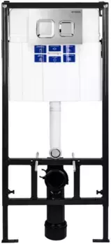 Инсталляция для унитаза Bettoserb Sava Fix Slim Smart SET40006473 с кнопкой смыва, хром