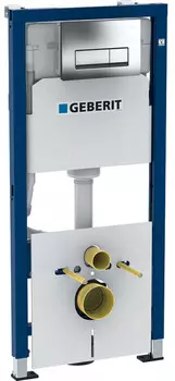 Инсталляция для унитаза Geberit Duofix Delta 51 458.128.21.1 с кнопкой смыва, хром