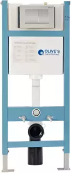 Инсталляция для унитаза Olive’S Porto M48010-PR412C с кнопкой смыва, хром