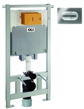 Инсталляция для унитаза OLI 80 Salina 300573pSA00 с кнопкой смыва, хром