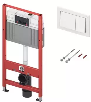 Инсталляция для унитаза Tece TECEbase 9400400 с кнопкой смыва, белый