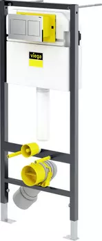 Инсталляция для унитаза модель 8524.14 Viega Prevista Dry Visign for Style 21 792596 с кнопкой смыва, хром