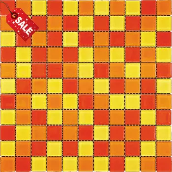 Мозаика Natural Color palette CPM-07 Стекло желтый, красный, оранжевый 30х30