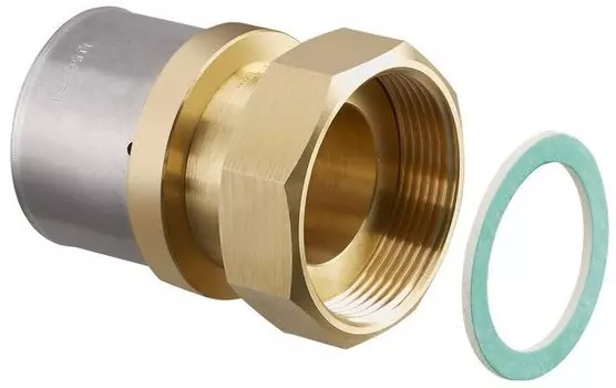 Муфта пресс с накидной гайкой 20 х 3/4" Oventrop плоское уплотнение 1512145