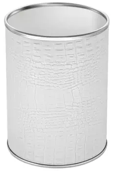 Мусорное ведро 3л, белый хром Geralis Croco M-KWH-B