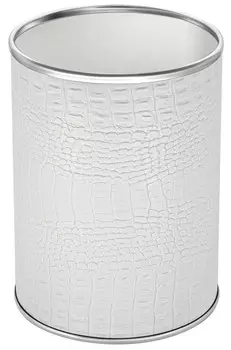 Мусорное ведро 3л, белый хром Geralis Croco M-KWH-S