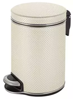 Мусорное ведро 3л, белый хром Geralis Romb V-RWH-M