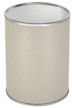 Мусорное ведро 3л, белый хром Geralis Romb M-RWH-B