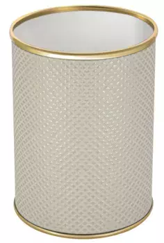 Мусорное ведро 3л, белый золото Geralis Romb M-RWG-B