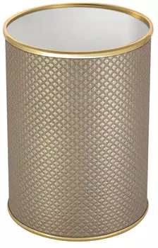 Мусорное ведро 3л, темно-бежевый золото Geralis Romb M-RBG-B