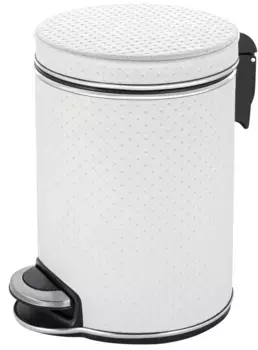 Мусорное ведро 5л, белый хром Geralis Punto V-PWH-B