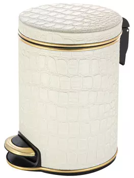Мусорное ведро 5л, бежевый золото Geralis Croco V-KLG-B