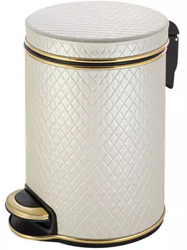 Мусорное ведро 5л, бежевый золото Geralis Romb V-NCLG-B