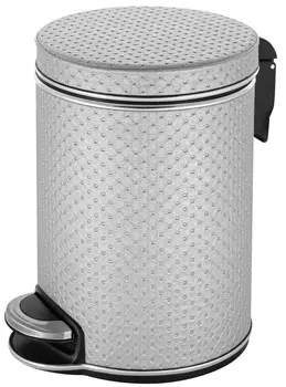 Мусорное ведро 5л, серебро хром Geralis Punto V-PHH-B
