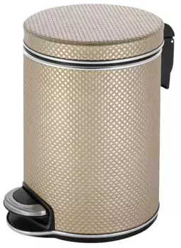 Мусорное ведро 5л, темно-бежевый хром Geralis Romb V-RBH-B