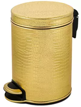 Мусорное ведро 5л, золото Geralis Croco V-KGG-B