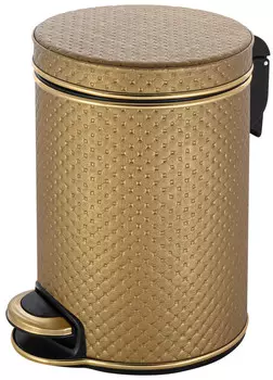 Мусорное ведро 5л, золото Geralis Punto V-PGG-B