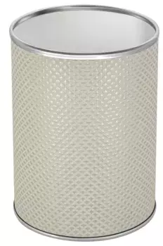 Мусорное ведро 7,5л, белый хром Geralis Romb M-RWH-S