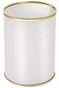 Мусорное ведро 7,5л, белый золото Geralis Punto M-PWG-S