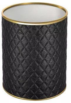 Мусорное ведро 7,5л, черный золото Geralis Romb M-CBG-S