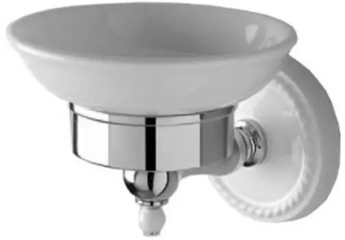 Мыльница хром/белый Devon&Devon Dorothy DOR401CR