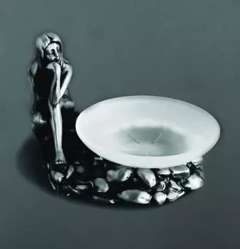 Мыльница настольная серебро Art&Max Juno AM-0071C-T