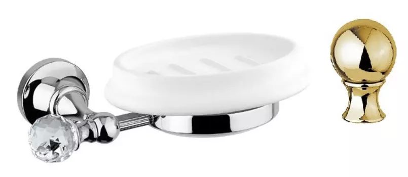 Мыльница подвесная золото 24 карат, металл Cezares Olimp OLIMP-SOD-03/24-M