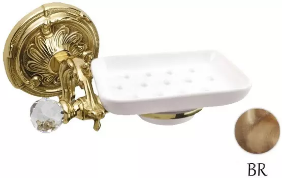Мыльница с держателем бронза Art&Max Barocco Crystal AM-1786-Br-C