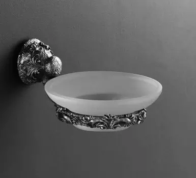 Мыльница с держателем серебро Art&amp;Max Sculpture AM-0685-T