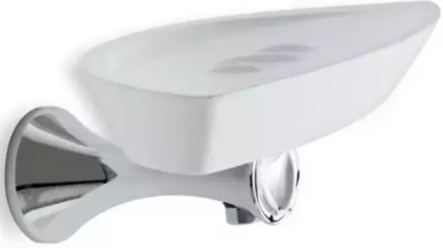 Мыльница Stil Haus Cali CA09(08-BI) настенная, хром/белый