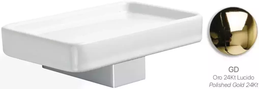 Мыльница Stil Haus Gea GE09(16) настенная, золотой/белый