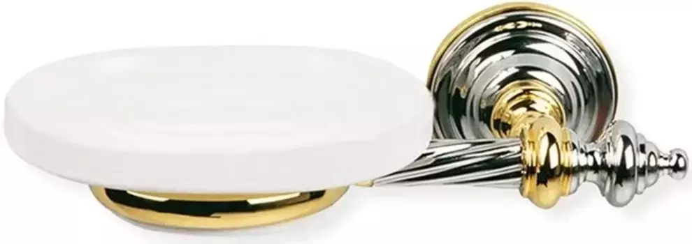 Мыльница Stil Haus Giunone G09(02) настенная, хром/золотой