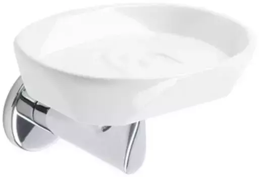 Мыльница Stil Haus Liz LZ09(08-BI) настенная, хром/белый