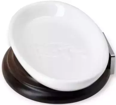 Мыльница Stil Haus Minerva M09(08-33) настенная, хром/орех