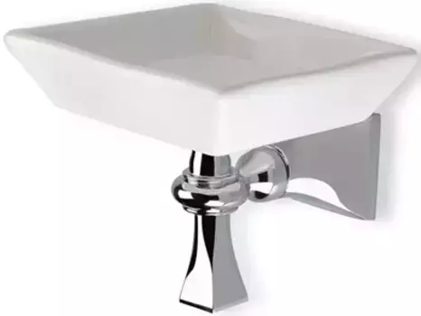 Мыльница Stil Haus Prisma PR09(08-BI) настенная, хром/белый