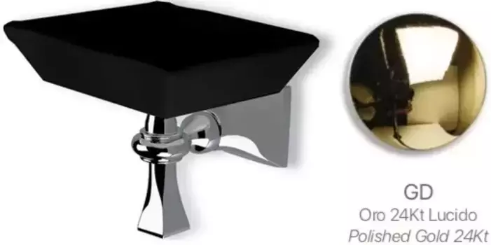 Мыльница Stil Haus Prisma PR09(16-NE) настенная, золотой/черный