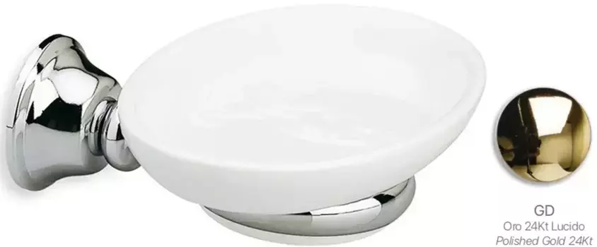 Мыльница Stil Haus Smart SM09(02-BI) настенная, хром/золотой