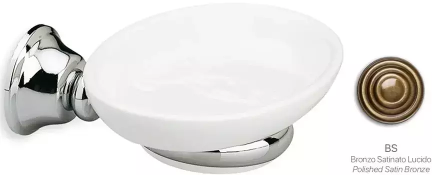 Мыльница Stil Haus Smart SM09(25-BI) настенная, бронза/белый