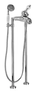 Напольный смеситель для ванны с ручным душем хром, ручка Swarovski Cezares Vintage VINTAGE-VDPM-01-Sw
