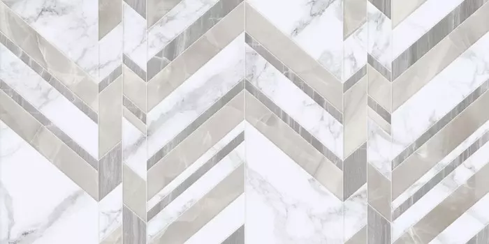 Настенная плитка Golden Tile MARMO BIANCO Chevron белый 30х60