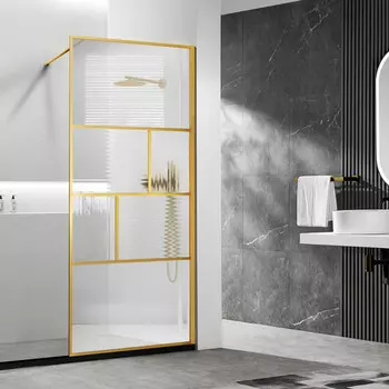 Неподвижная перегородка 120 см Vincea Walk-In HC Art VSW-1HC120CFBG прозрачное/рифленое