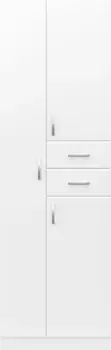 Пенал Misty Мисти Э-05060-01Бк напольный, с бельевой корзиной, белый глянец