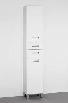 Пенал напольный белый глянец Style Line Ирис ЛС-00000195