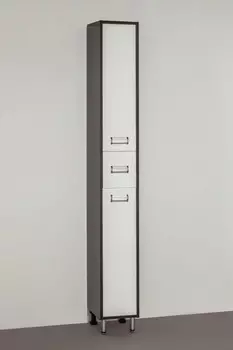 Пенал напольный венге/белый глянец Style Line Стиль ЛС-00000091