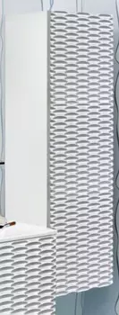 Пенал подвесной белый/серебряная патина R Sanflor Белла H0000000064