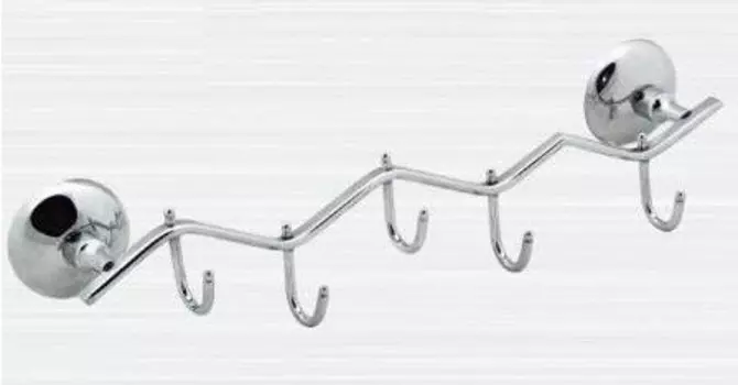 Планка с крючками Rainbowl Otel 2582-5 для ванны, хром