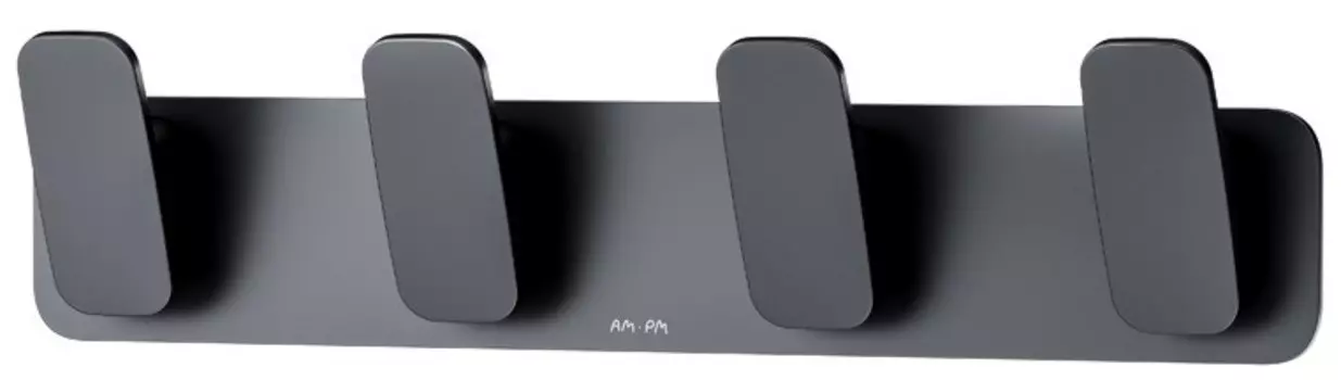 Планка с крючками Am.Pm Inspire 2.0 A50A35922 для ванны, черный матовый