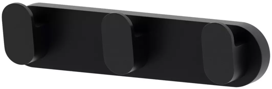 Планка с крючками Artwelle Schwarz 7735 для ванны, черный матовый